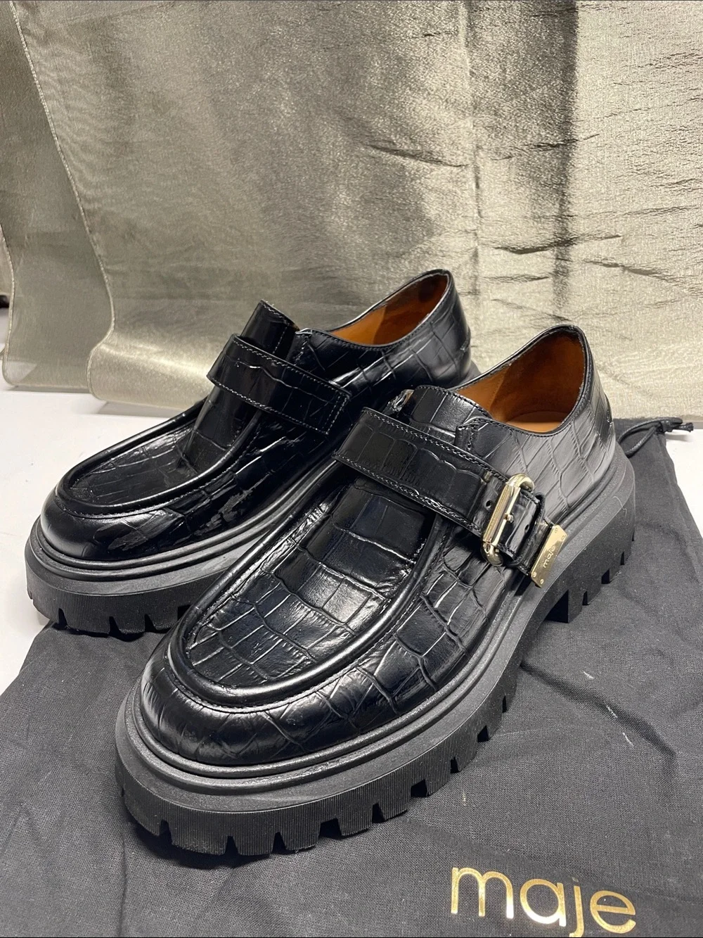 Ferbie Buckled Platform Flats